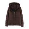 2026 European & American Style Fur Collar Hooded Double Zipper Sweater Cardigan