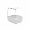 Hanging Bird Bathing Container Clear Plastic Bathtub Bird Pool Bird Cage Bathroom for Garden Birds and Small Pets