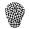 British Retro Women's Octagonal Hat, Fashionable and Versatile Checkered Beret