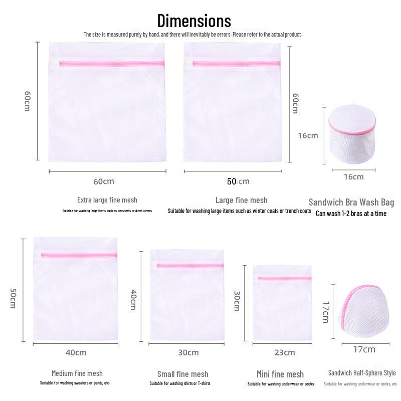 Anti-Deformation Double-Layer Mesh Laundry Bag Set for Washing Machines
