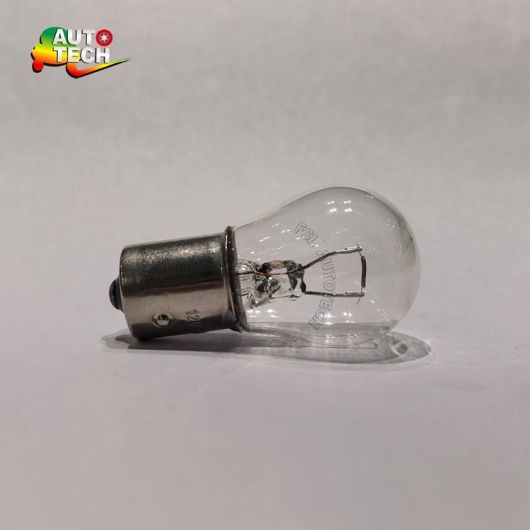 Wholesale S25 1156 1157 Bulb Motorcycle Turn Signal Light P21W BA15s BA15d Single Contact 12V 24V Halogen Mini Car Bulb P21W 12V21W белый