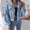 Y2K Vintage Jacket Women Autumn Winter Coat Fashion Casual Elegant Loose Short Balloon Sleeves High Street Amercian Jackets