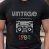 40th Birthday T Shirt Vintage 1984 For Unisex Unisex Friend Vintage Washed Comfortable Stylish Versatile Graphic Designer Clothes