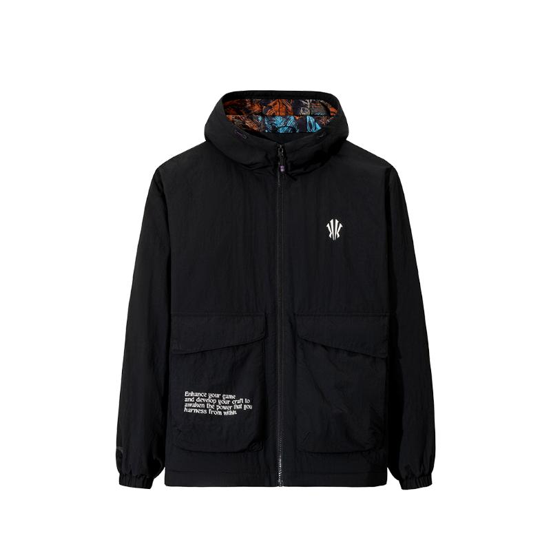 Anta Баскетбольная серия Серия Kyrie Свободный худи Универсальная повседневная хлопковая куртка с надписью Унисекс куртки 172541801-4 M