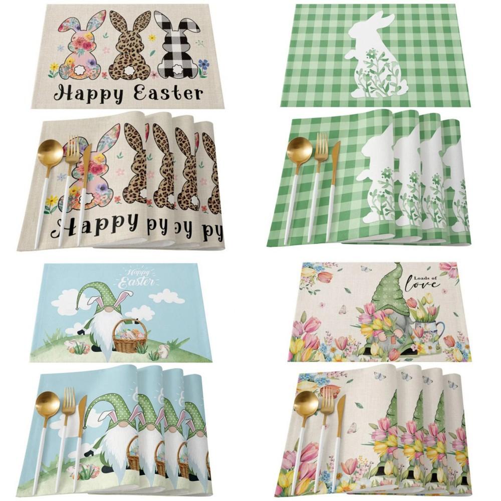 

Пасхальное украшение стола из хлопка и льна салфетки