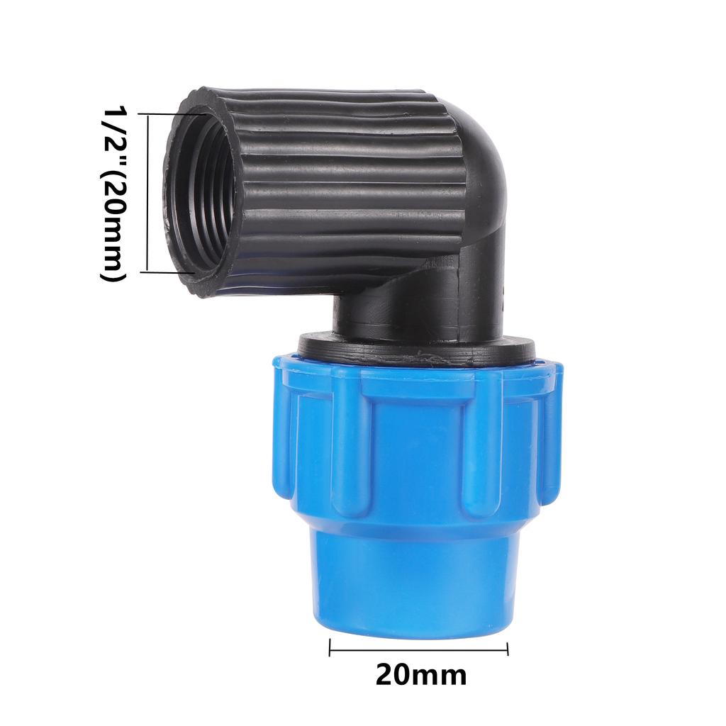 Female Thread 1/2" 3/4" 20/25/32mm Male Thread 1" Elbow Reducing Connector Garden Agriculture Irrigation PE elbow pipe connector