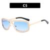 Luxury Oval Sunglasses with Crystal Rhinestones for Women Elegant Party Vacation Diamond-Studded Sunglasses UV Protection