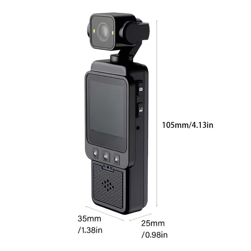 Kamera do vlogowania 1080P Ręczna kamera wideo Stabilizacja Obrotowy obiektyw z ekranem 1,6 cala Mocowanie na śrubę 1/4 cala