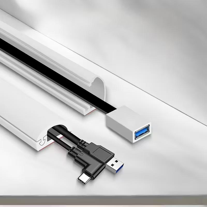 1PC 1/2/3meters Flexible Floor Cable Cover Cord Self-Adhesive All Cord Hider Internet Wire Duct Duct Slot Cable Manage