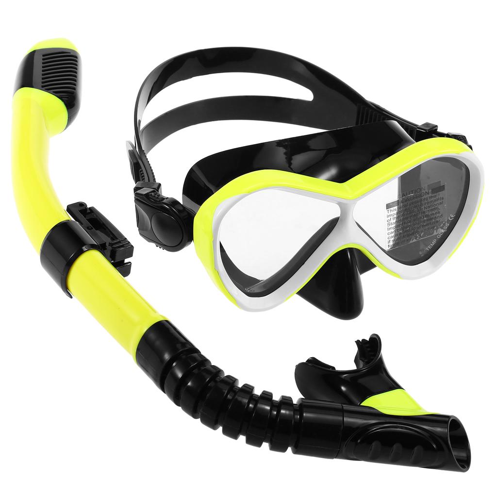 Kids Professional Swimming Goggles with Dry Snorkel Tube Set Anti fog Goggles for Scuba Snorkel