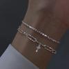 Fashion Silver Color Sparkling Adjustable Bracelets for Women Elegant Fine Bracelet New Wedding Party Jewelry Bracelet for Women