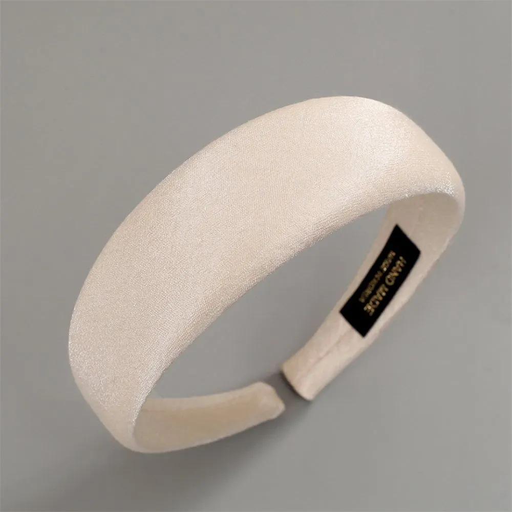Angel Shushu Satin Pearl Volume Hair Band Ivory Fabric Hairband Hair Pin Hairband