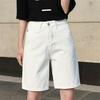 Influencer Style High-Waisted Women's Denim Shorts – Flaw-Hiding, Tummy Control, Taller & Slimmer Look, Summer Loose Straight Leg Design
