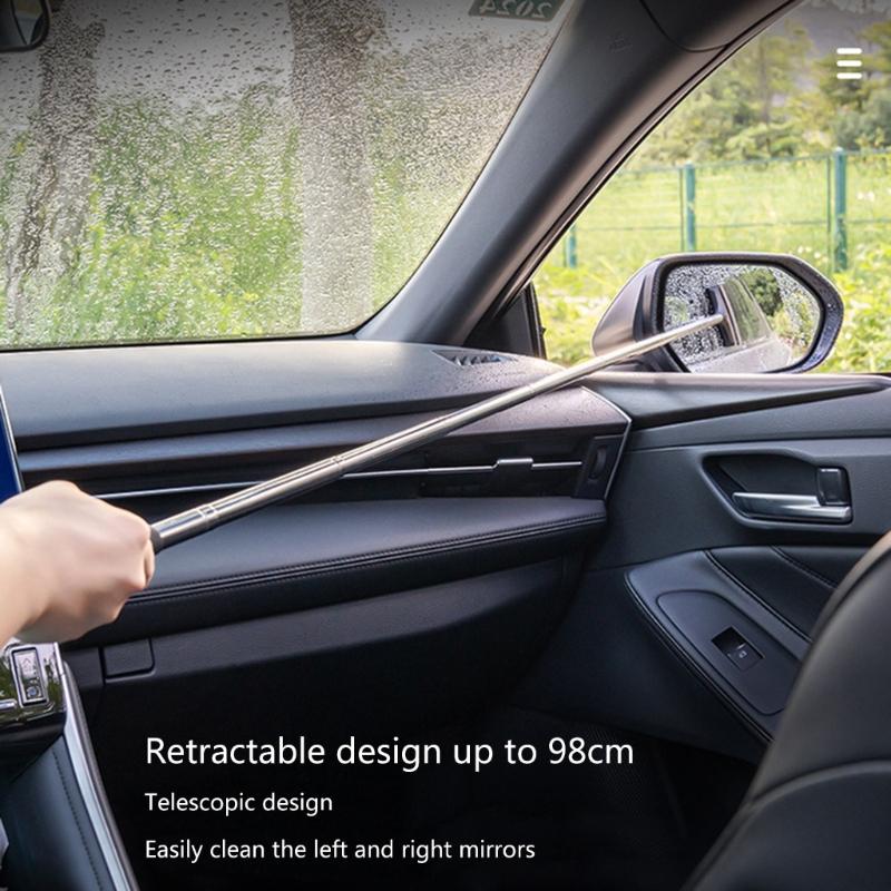 Auto Seitenspiegel Abzieher Auto Spiegel Abzieher Tragbarer Auto Abzieher Auto Rückspiegel Wischer Teleskopierbarer 98cm Langer Griff