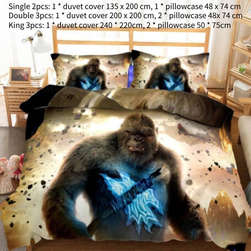 

Конг против Кинг Одинарный Двуспальный Кинг Пододеяльник Домашний текстиль Постельные принадлежности Single