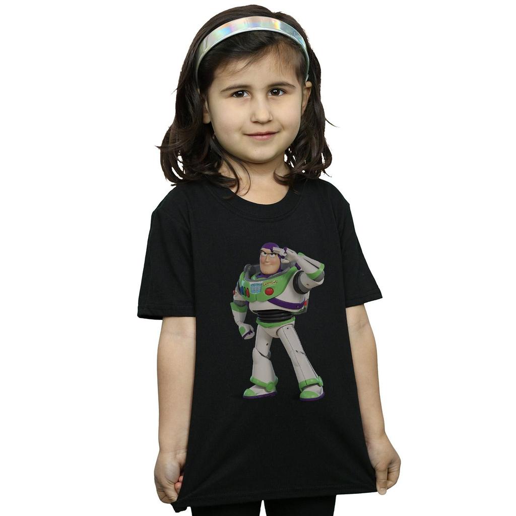 Disney Girls Toy Story Buzz Lightyear Standing Cotton T-Shirt