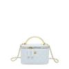 Women Elegant Plaid Chain Crossbody Bucket Bag Daily Fashion Shoulder Handbag