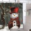 1PC Christmas Shower Curtain Bathroom 180*180cm Christmas Decorations