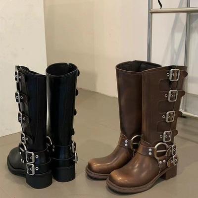 Fashion Middle Boots for Women Outdoor Anti Slip Boot Zipper Waterproof Leather Boots New Women‘s Winter Boots Botas Mujer