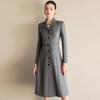 Women's Gray Mid-Length Lapel Dress Suit - Spring Fashion Collection