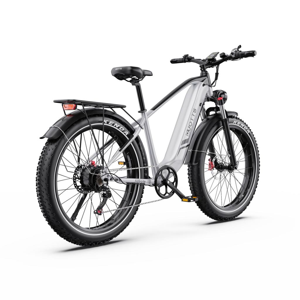 DUOTTS F26 Lite 26-inch Fat Tire Electric Bike, 500W Motor, 90km Extended Range, App Connectivity for City and Light Off-Road Riding, White
