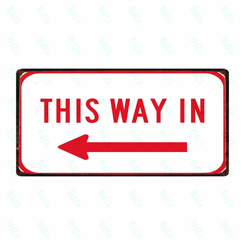 No Smoking Wifi Exit Toilet Indication Sign Tin Plate Vintage Metal Sign For Shop Bar Home Decor Poster Customizable DC0057A