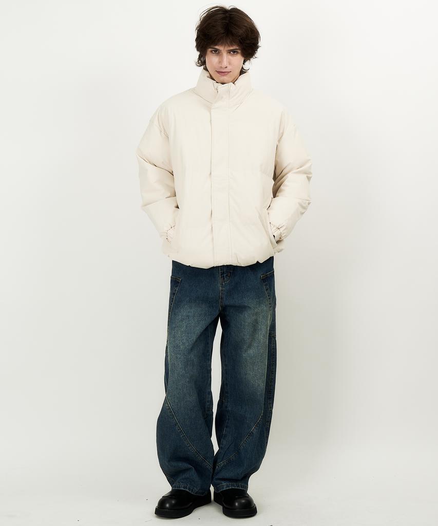 DWSE Essentials Puffer Short Padded Jacket (Ivory)