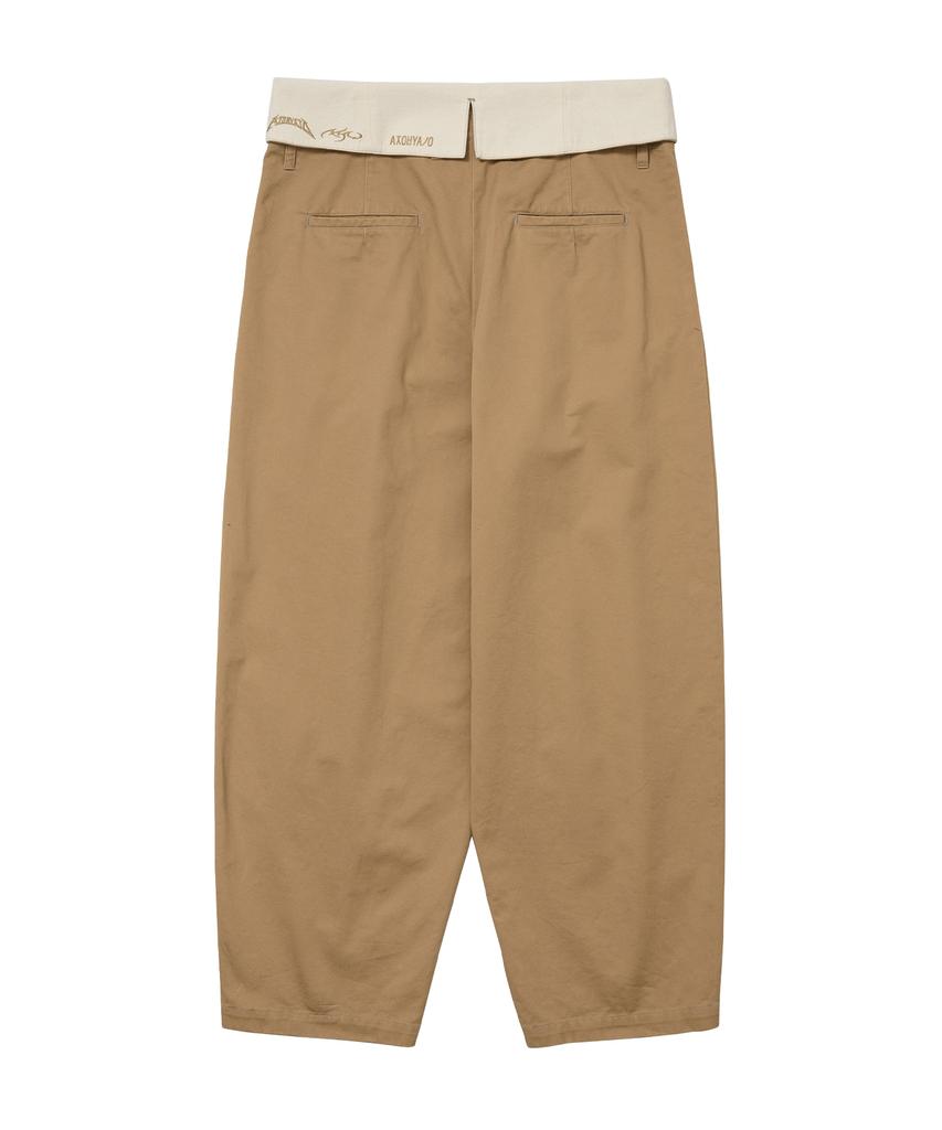 AJOBYAJO High Waist Oversized Pants [Beige]