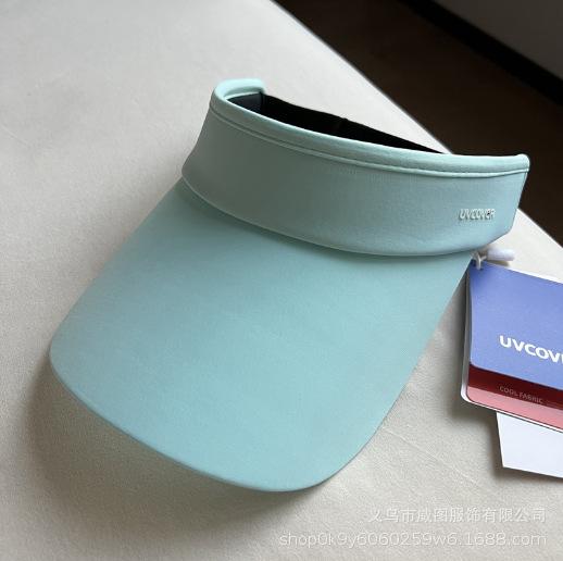 

High quality empty top sun hat, travel ice silk sunscreen hat, men s and women s outdoor sports sun hat, summer sun hat небо синє кольору