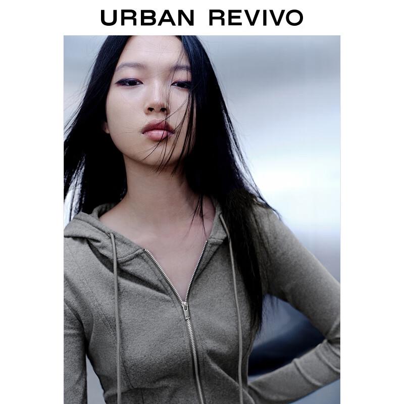 UR Women's Hooded Drawstring Zipper Dress