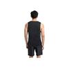 Li-Ning Solid Color Round Neck Sleeveless T-Shirt And Mid-Waist Elastic Shorts Casual Sports Set Men Sets Black ZHMB407-1+ZHMB063-2