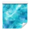 Watercolor Galaxy Wallpaper Turquoise, Celadon and Azure 50x1000