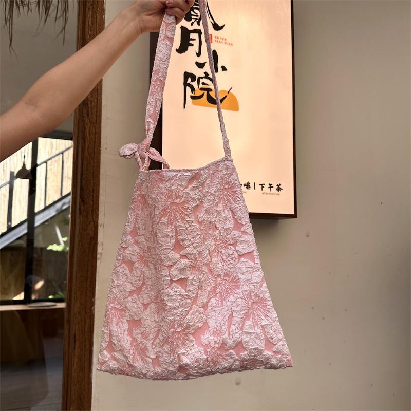 5 Embossed Jacquard Canvas Bag Crossbody Bag Women's New Handheld Shoulder Tote Underarm Bag