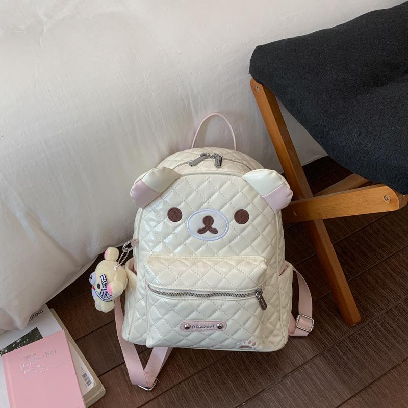Schoolbagins Cartoon Bear Backpack Cute and Lightweight Japanese Student Schoolbag Shopping Out High-value Commuter Bag