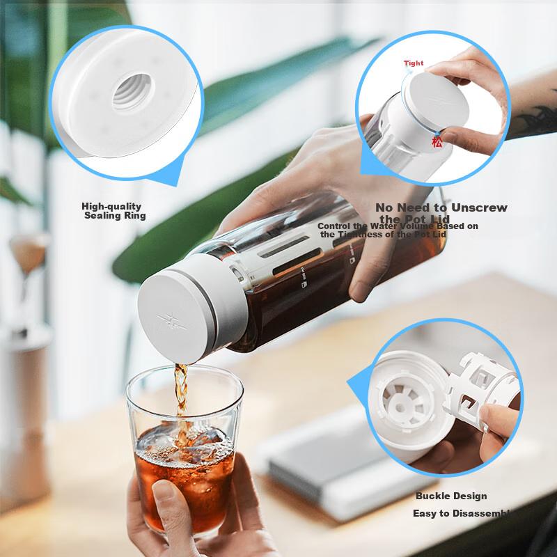MHW-3BOMBER Ice Core Cold Brew Coffee Maker, Summer Cold Brew Bottle, Filter Ice Pitcher, Professional Large Capacity for Home Use