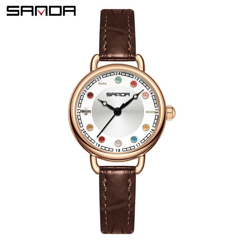 Sanda Women s Fashion Exquisite Waterproof Quartz Watch with Versatile Steel Band