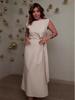 Women's Sleeveless Slimming Long Dress, Solid Color, Round Neck, Temperament Style, New for 2026