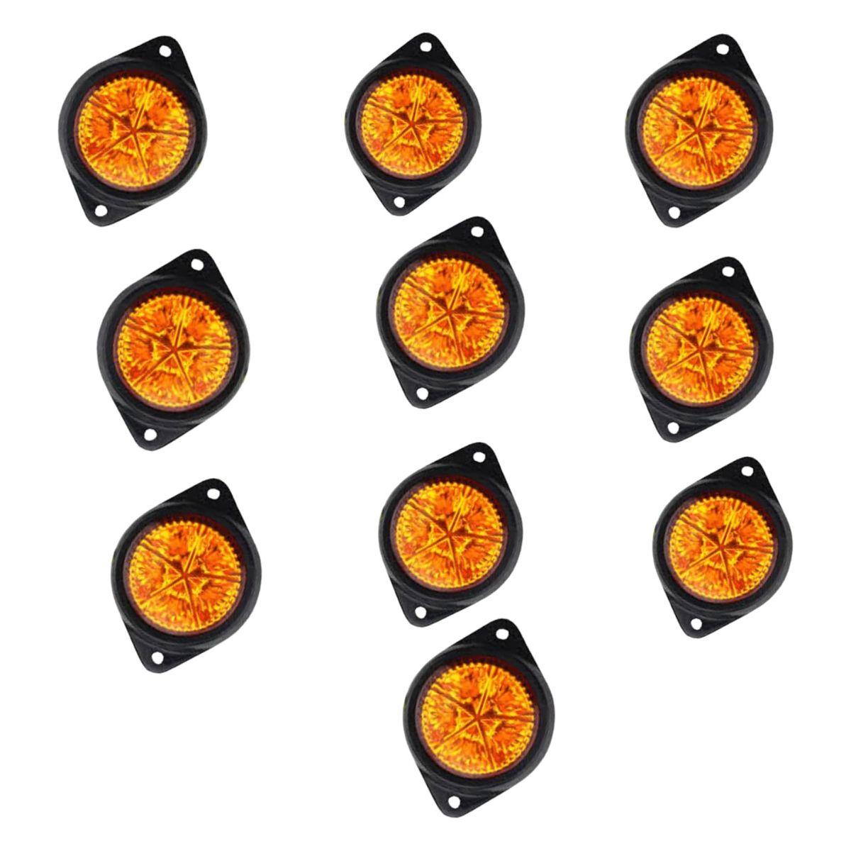 

10PCS led marker lights 12V Waterproof Trailer Amber trucks cargo Marker lights Universal Fit