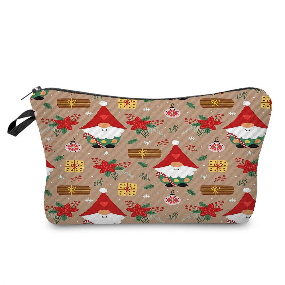 Women Snowman Print Cosmetic Bag Toiletries Organize Travel Storage Case 6766