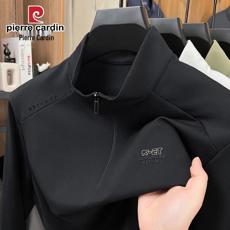 Pierre Cardin Men s Casual Half-Zip Long Sleeve T-Shirt M