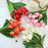Garden 9 Head Real Touch Bridal Decoration Home Fake Flower Artificial Flower Bouquet Tulip Flower