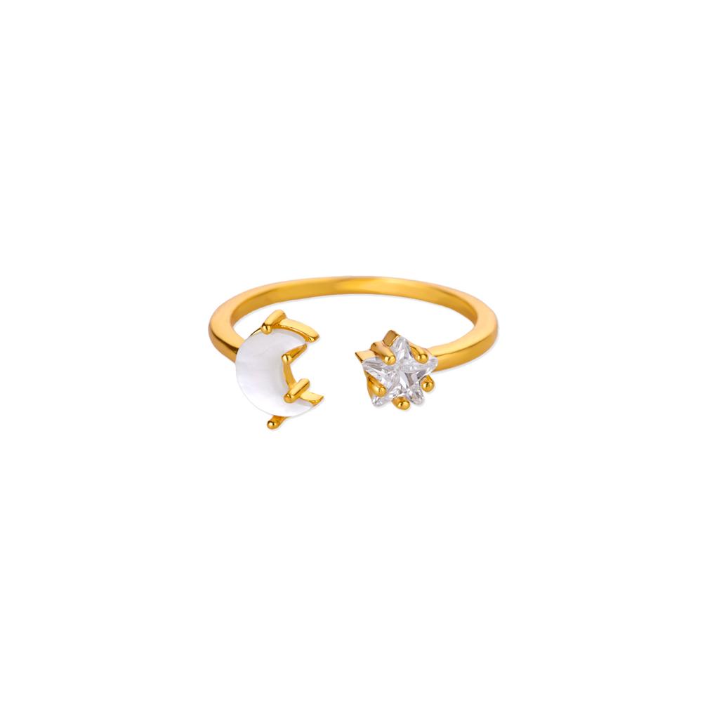 Dainty Zircon Butterfly Open Ring For Women Party Elegant Gold Color Multiple Butterflies Animal Anillos Stainless Steel Jewelry