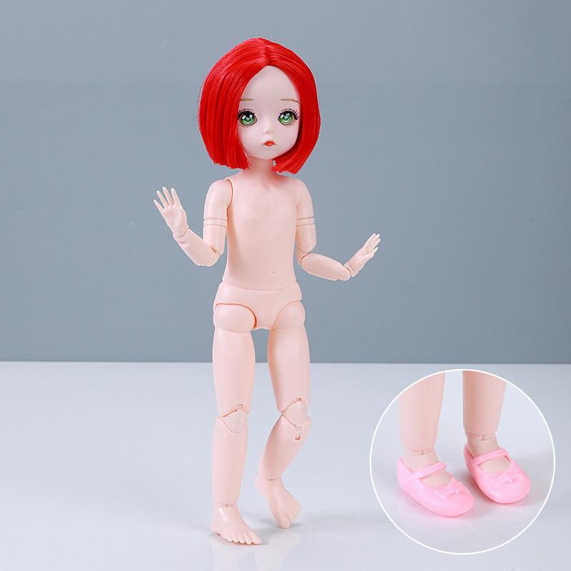 30Cm Fashion Cute Exquisite Make-Up Doll Unique Design 1/6 Doll Dress Up Toy Multiple Hair Colors Doll Children Girls Toy Gift