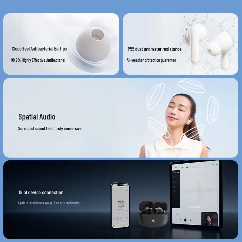 EDIFIER X5 Evo True Wireless Active Noise Cancelling Earbuds