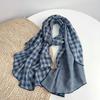 British Style 100% Cotton Scarf Retro Plaid Women Shawls And Wraps Lady Travel High Quality Large Vintage Scarves 75X180Cm