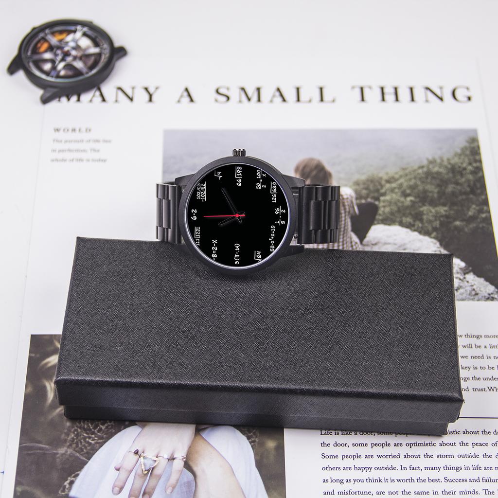 Decorative Quartz Wrist Men's Watch Mathematical Formula Design Campus Punk Cool Style Gift Souvenir For Student Children