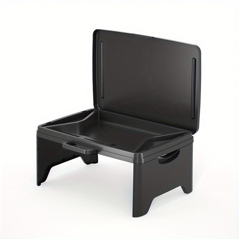 Sturdy and Durable Folding Lap Desk with Extra Storage Space and Dividers, Perfect Laptop Desk and Serving Tray for Bed