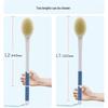 Exfoliating Dual-Bristle Shower Brush with Detachable Head and Long Handle