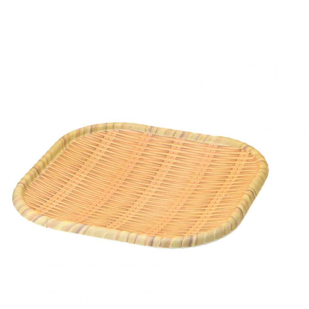 Bamboo Plate  Easy To Clean Round Smooth Edges Bamboo Dinner Plate Set High Temperature Resistant Sustainable Bamboo Tableware