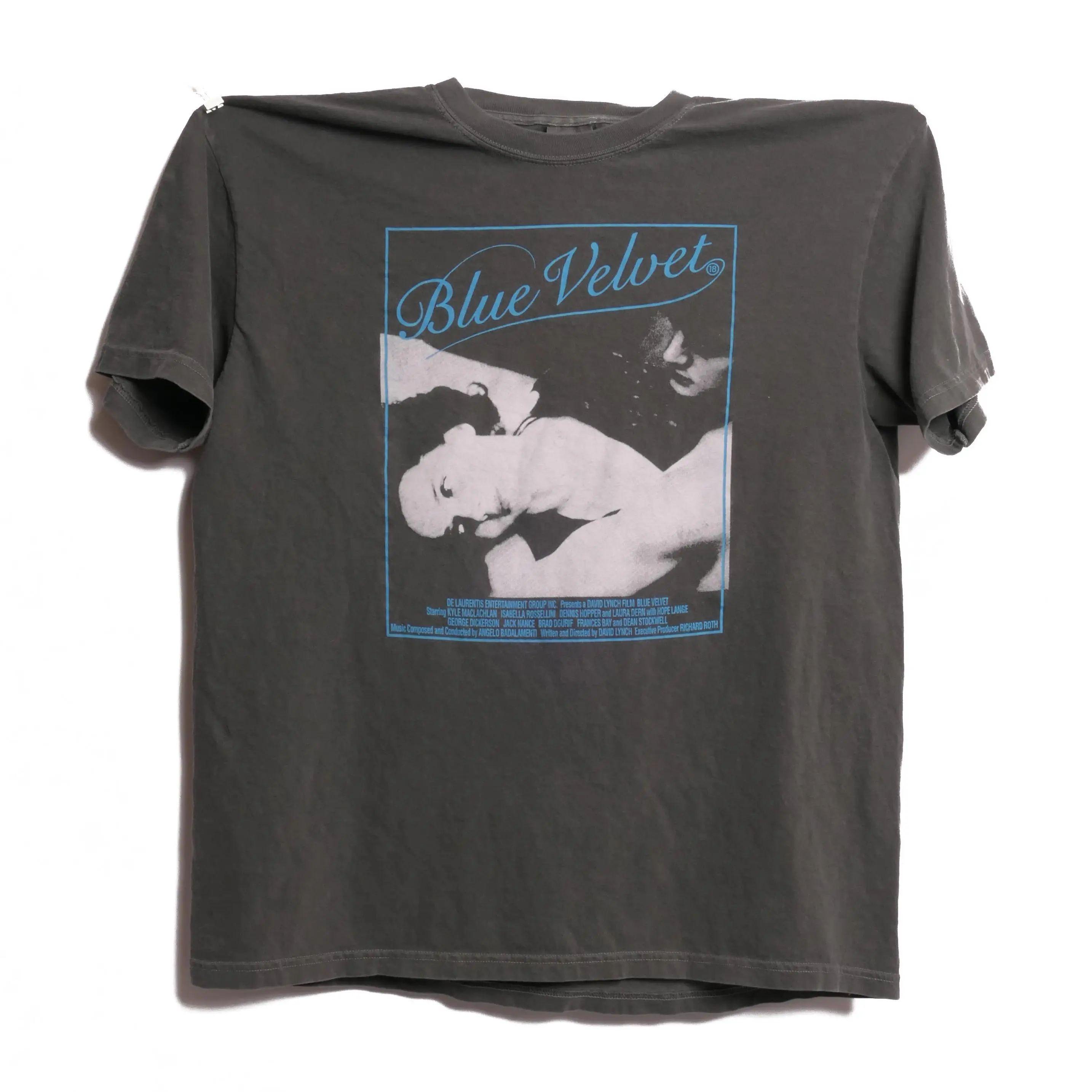Vintage Tees Blue Velvet David Lynch Dennis Hopper Movie Criterion Twin Peaks Print T-shirt Print Casual Loose Streetwear Unisex S